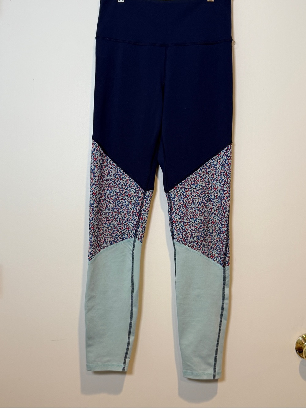 Old Navy Navy, Mint & Multicolor Colorblock Leggings